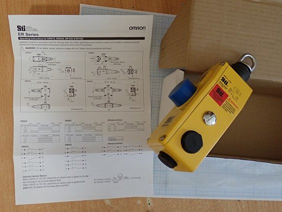 Тросовый выключатель Omron 44506-4010 ER5018-021M 2N/С+1N/0 M20 ROPE PULL SWITCH