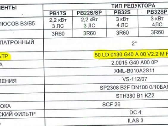 Уплотнение корпуса напорного фильтра BABBINI 50LD0130G40A00V2.2MR5