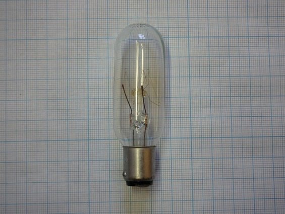 Лампа накаливания Ц220-230В 15Вт B15d с цилиндрической колбой