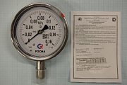 Манометр РОСМА ТМ-521Р.00 0-0.16МПа М20х1.5 IP65 Кл.т 1 диаметр корпуса 100мм радиальный корпус