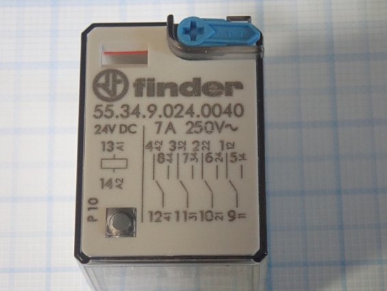 Реле finder 55.34.9.024.0040 24VDC 7A 250V~