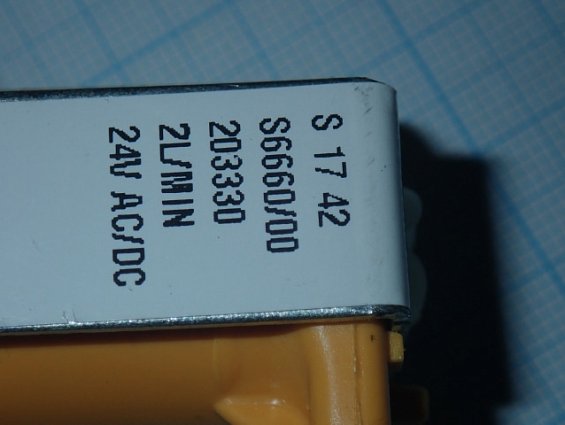 Клапан Robertshaw S 17 42 S6660/00 203330 2L/MIN 24V AC/DC для пароувлажнителя Defensor MK5 24-30кг/