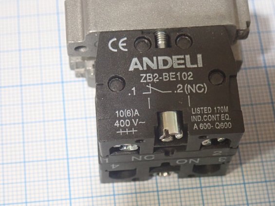 Кнопка ANDELI ZB2-BE102 XB2-BC45 ADL10-067