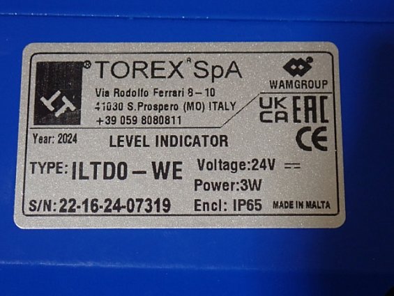 Датчик уровня ротационный TOREX SpA ILTDO-WE 24V 3W IP65 MADE IN MALTA