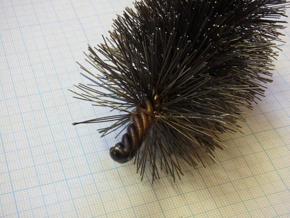 Щетка-ерш стальной Д60х90х140х3.0х0.4мм D60х90х140х3.0х0.4mm диаметр-Ф60мм длина ворса-90мм длина об