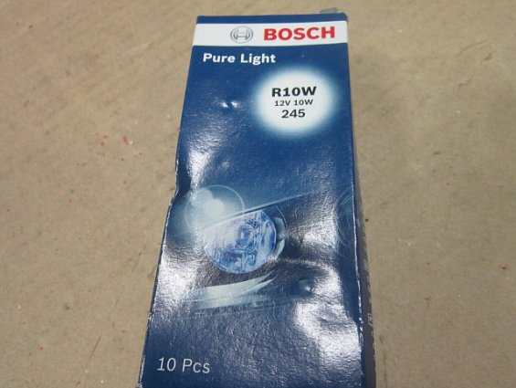 Лампа автомобильная bosch LF 12V 10W R10W ba15s e1 2dv 558 a2 1987302203 pure light