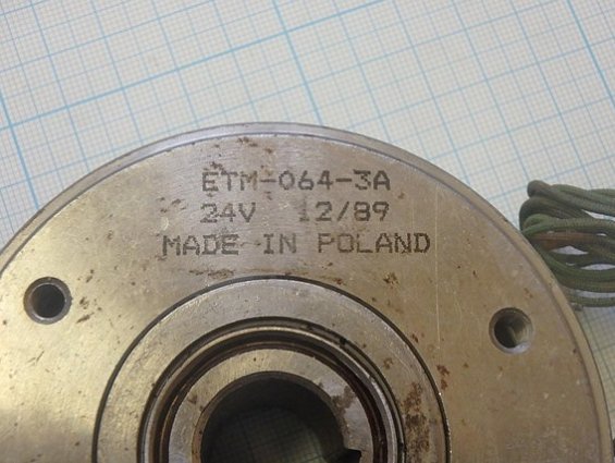 Муфта электромагнитная ETM-064-3A 24V 1989 MADE IN POLAND