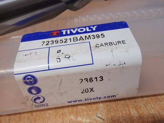 Фреза твердосплавная tivoly 7239521bam395 lp60 Ф16 R0.5 z=3 polish 20xt carbure 23613