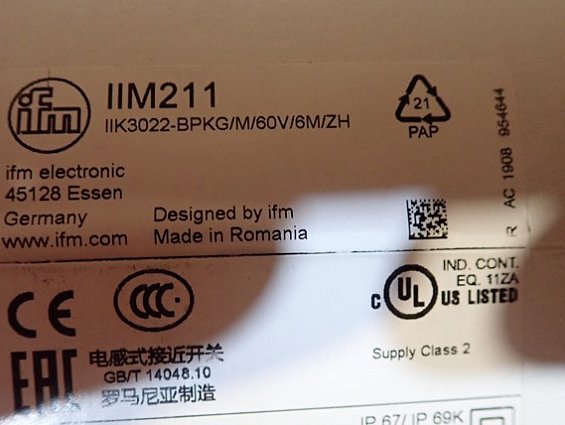 Датчик ifm IIM211 IIK3022-BPKG/M/60V/6M/ZH