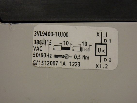 Выключатель автоматический Siemens VL160 160А трехполюсный 3VL2716-1AA33-0AA0