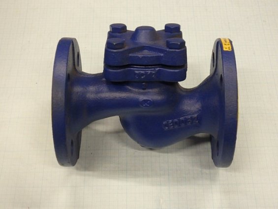 Клапан обратный чугунный фланцевый V287-040 DN40 PN16 EN-JL1040 серый чугун Tмакс.=300гр.С