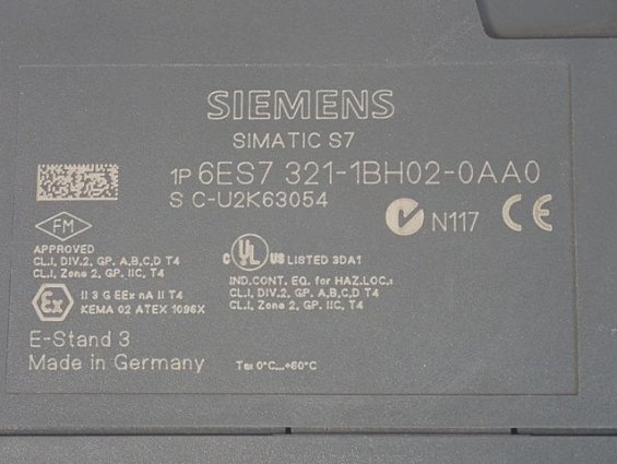 Модуль SIEMENS 6ES7 321-1BH02-0AA0 БЫВШИЙ В УПОТРЕБЛЕНИИ ПОЧТИ НОВЫЙ