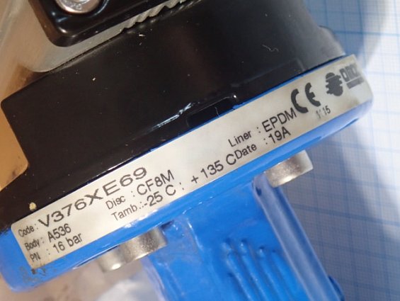 Затвор OMAL DN50 V376XE69 EPDM в сборе с пневмоприводом DAN0030411S F03-F05 DG376XE69-NA7E-SBA CAMOZ
