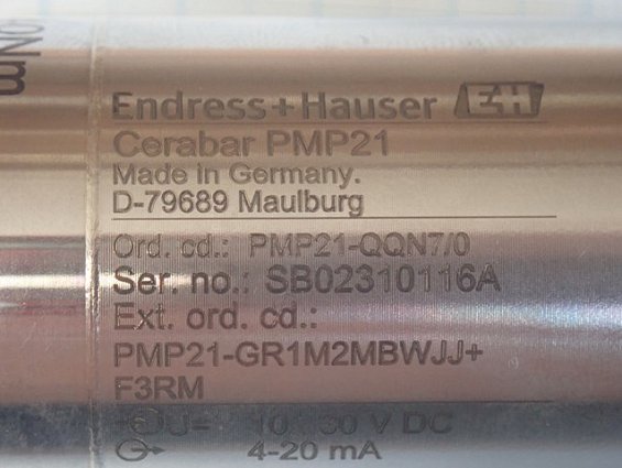 Преобразователь давления Endress+Hauser Cerabar PMP21-GR1M2MBWJJ+F3RM 0...4bar 4-20mA 10...30VDC G1/
