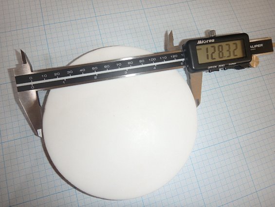Фторопласт Ф-4 круг Ф128х10 толщина 10мм диаметр Ф128мм ТУ6-05-810-88 вес одного круга 0.3кг
