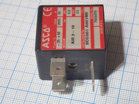 Соленоид ASCO SCG551A001MS катушка электромагнитная 24VDC 3W 400125-042 -25...+60С IP65 2005г MADE I