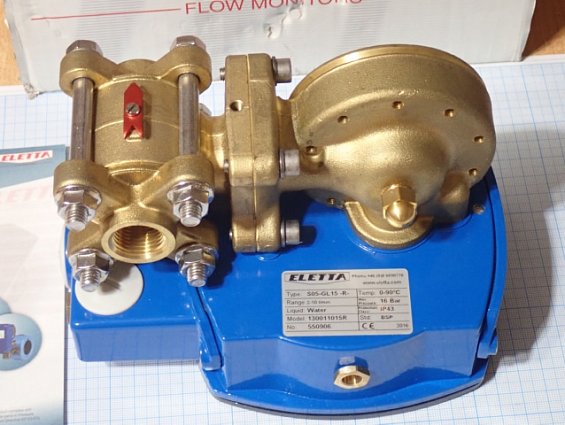 Расходомер ELETTA S05-GL15-R Water 130011015R 2-10 l/min 16bar 5% IP43 0...+90C стрелочный индикатор