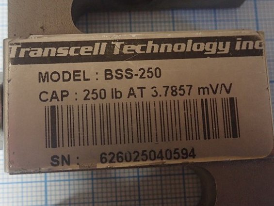 Тензодатчик Transcell Technology BSS-250 250lb