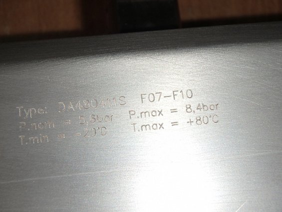 Пневмопривод двухсторонний omal DA480411S F07-F10 P.nom=5.6bar Tmin=-20C P.max=8.4bar