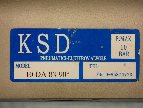 Пневмопривод ksd 10-da-83-90 Pmax=10bar pneumatici-elettrov alvole