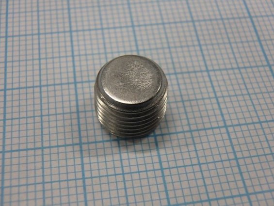Пробка DIN906 R 1/8" А2 из нержавеющей стали резьбовая коническая