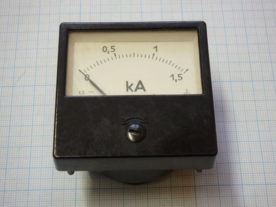 Амперметр М1001 шкала 0-1.5кА НШ75mV Класс точности 1.5 1984г.в СДЕЛАНО В СССР
