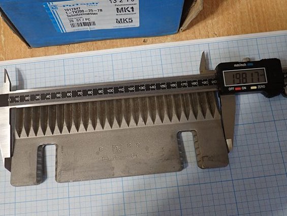 Нож барабанной свеклорезки Maguin DRUM BEET SLICER 2000-600-60 Putsch 1-TV200-25-7B-V 200х89 Konigsf