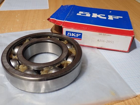 Подшипник SKF Explorer 6316 21-MADE IN FRANCE ОТКРЫТЫЙ НЕ УСТАНАВЛИВАЛСЯ