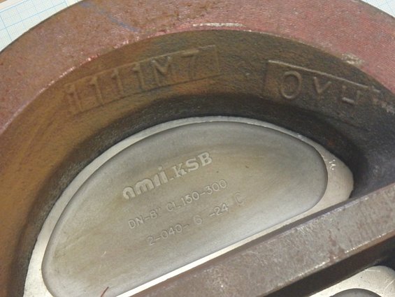 Клапан обратный DN200 PN10 AMRI KSB C2G0403G6 K 1B межфланцевый двухстворчатый