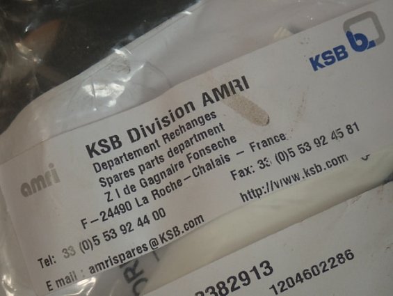 Ремкомплект затвора KSB Amri DN250 ISORIA-20 EPDM XV 250XV20 42382913