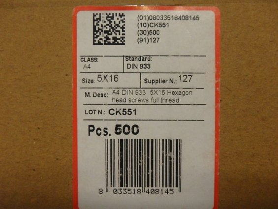Болт М5х16 A4-70 DIN933 ГОСТ7798 ГОСТ7805-70 ISO4017 из нержавеющей стали c шестигранной головкой по