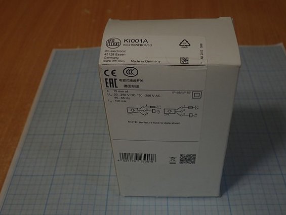 Емкостной датчик ifm KI001A KIE2150NFBOA/3D IP65/IP67 M30х1.5 S=15mm Ue:20...250VDC/30...250VAC