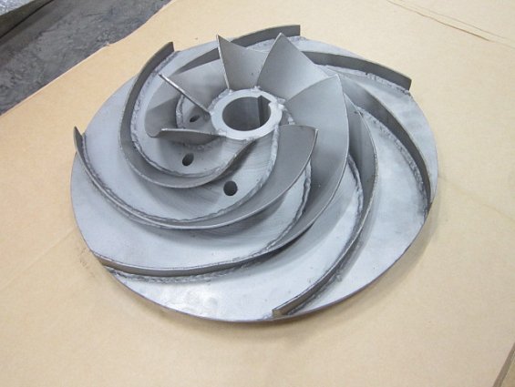 Колесо рабочее impeller насоса fapmo-150-450 из кислотостойкой нержавеющей стали вес-24.5кг
