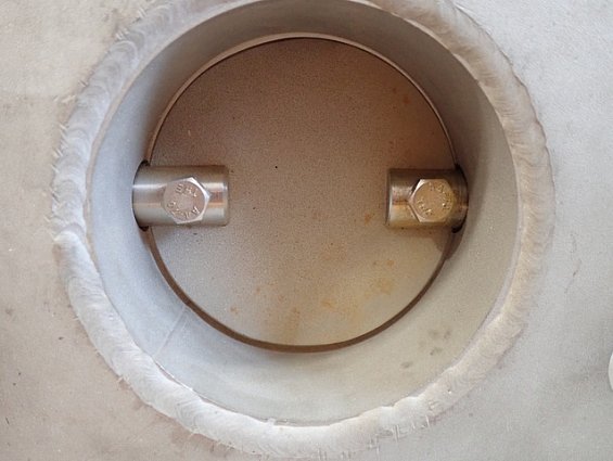 Затвор поворотный дисковый DN100 нержавеющий не герметичный зазор-2мм для сыпучих материалов