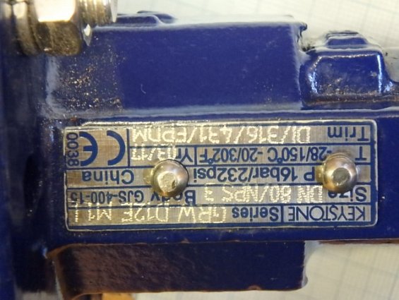 Затвор KEYSTONE GRW D12E M1 DN80/NPS 3 GJS-400-15 -28/150С DI/316/431/EPDM 206-030-014-021