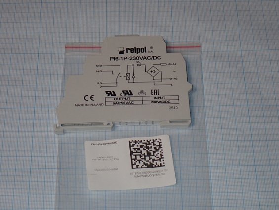 Реле relpol PI6-1P-230VAC/DC MADE IN POLAND