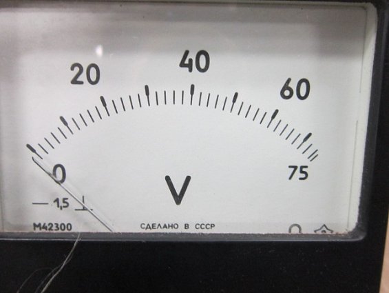 М42300 75V Кл.т 1,5 80х80мм вырез в щите 77,5мм вольтметр