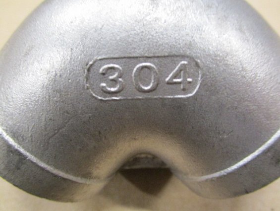 Отвод-угольник нержавеющий 90гр 11/4"-150 ВР/ВР 42.4х2.0 AISI304 ISO3419