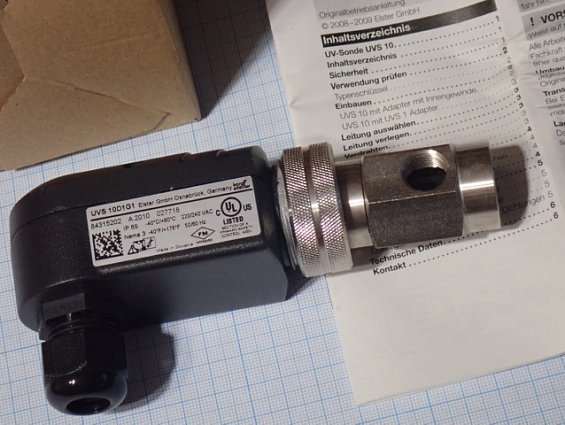 Датчик пламени газа krom schroder UVS 10D1G1 84315202 Elster UV-Sonde UV-Detector Cellule-UV Made in