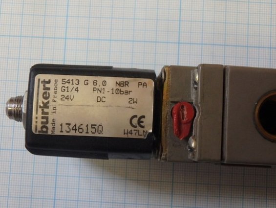 Пневмораспределитель BURKERT БЮРКЕРТ 134615Q 5413-G-06,0-NBR-PA G1/4 4/2 -ходовой 24VDC 2W DN6 Ду6