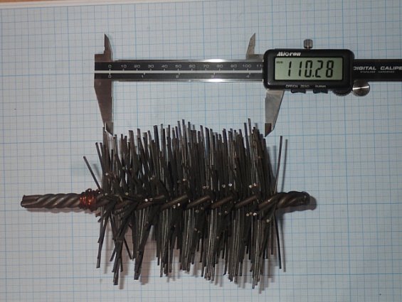 Щетка-ерш стальной Д100х110х185х4.0х1.4мм D100х110х185х4.0х1.4mm диаметр-Ф100мм длина ворса-110мм дл