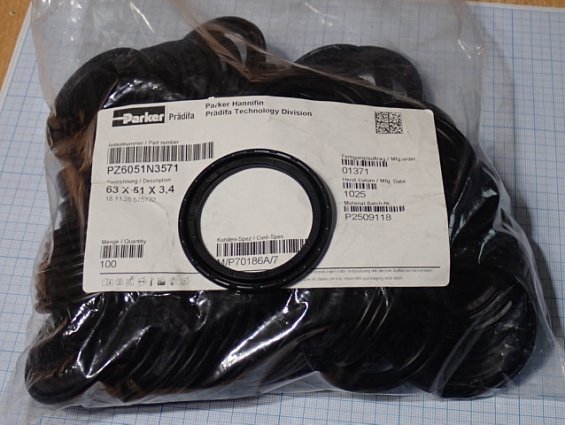Уплотнение поршня Parker Pradifa 63х51х3.4 PZ6051N3571
