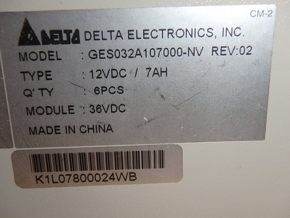 Батарейный блок delta model: ges032a107000-nv REV:02 type:12vdc/7ah Q,TY: 6pcs module: 36vdc