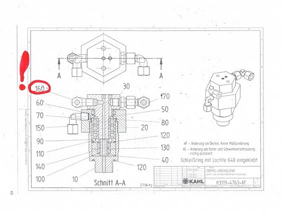 Угловое резьбовое штуцерное соединение KAHL K6402-0104 МАСЛА