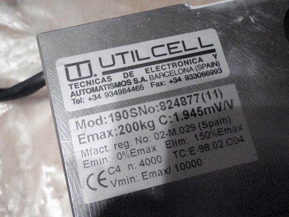 Тензодатчик utilcell mod-190 Emax-200kg IP66 платформа 800х800 класс точности c4 по O.I.M.