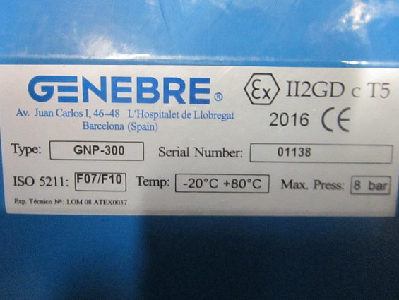 Пневмопривод двойного действия GENEBRE GNP-300 5800 158 ISO5211:F07-F10 -20C+80C Pmax=8bar