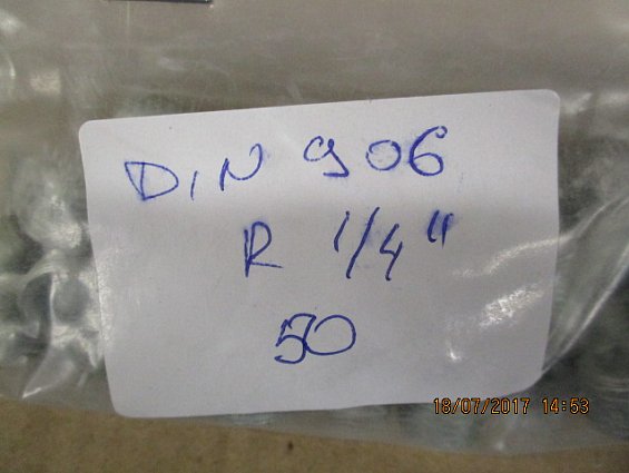 Пробка din906R G1/4" zn оцинкованная резьбовая коническая с дюймовой резьбой