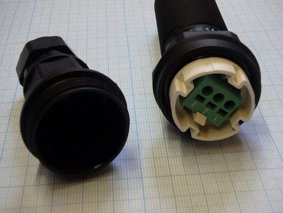 Датчик приближения емкостной IFM kI000A kie2150nfb0A/3D М30х1.5 расстояние срабатывания 15мм