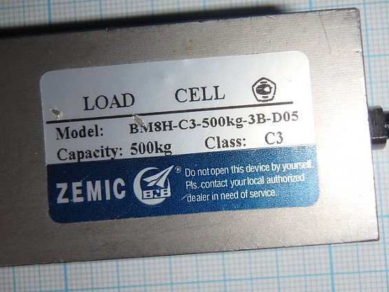 Тензодатчик zemic load cell Model: bm8h-c3-500kg-3b-d05 Capacity: 500kg Clacc: C3