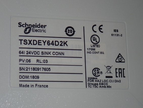 Контроллер Schneider Electric TSXDEY64D2K Made in France БЕЗ ОРИГИНАЛЬНОЙ УПАКОВКИ ГАРАНТИЯ